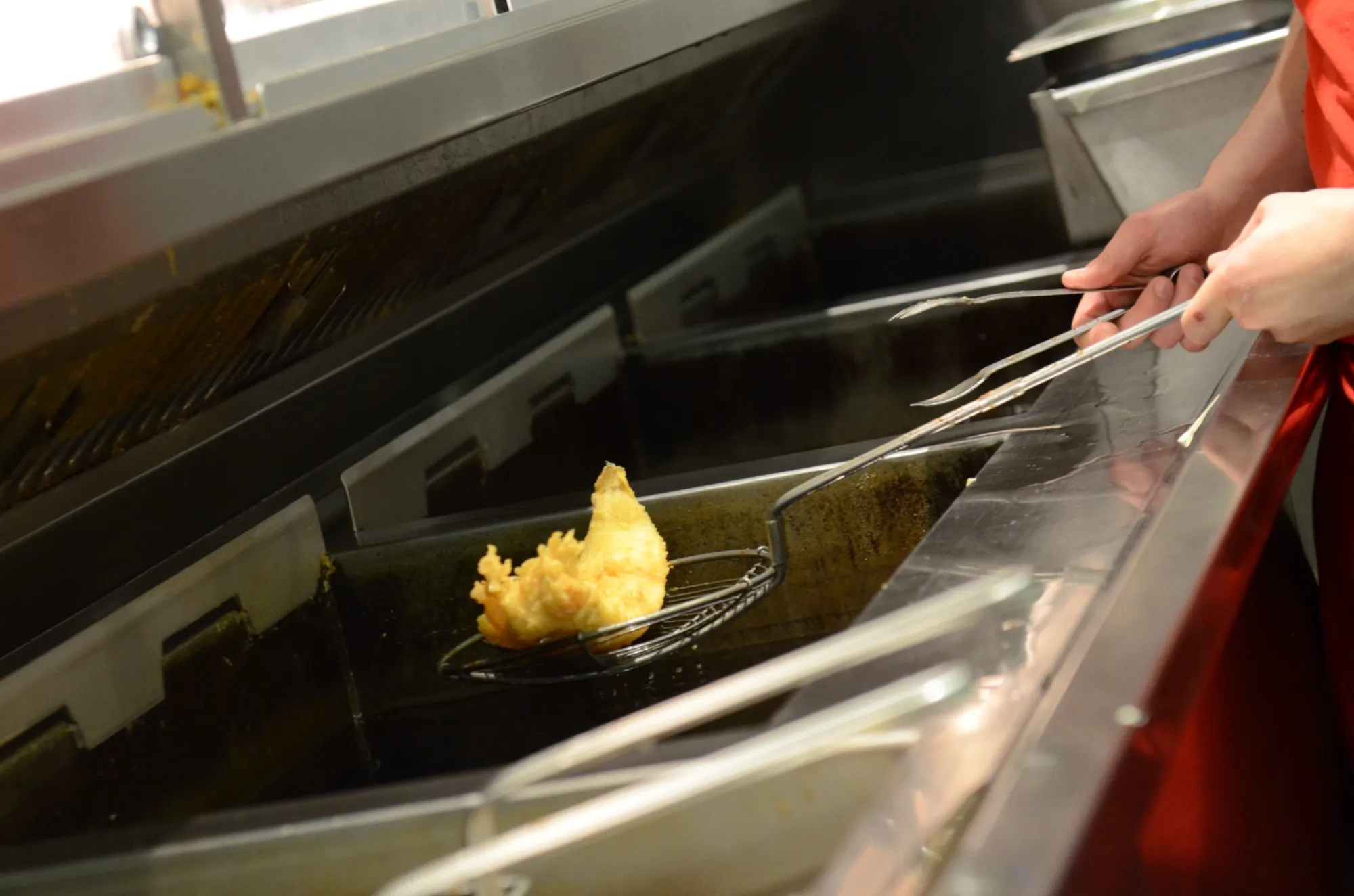 Frying fish at The Ashvale